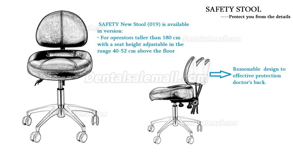 Safety® ME01 Simple Economic Dental Chair Unit Complete Dental Treatment Unit Metal Back